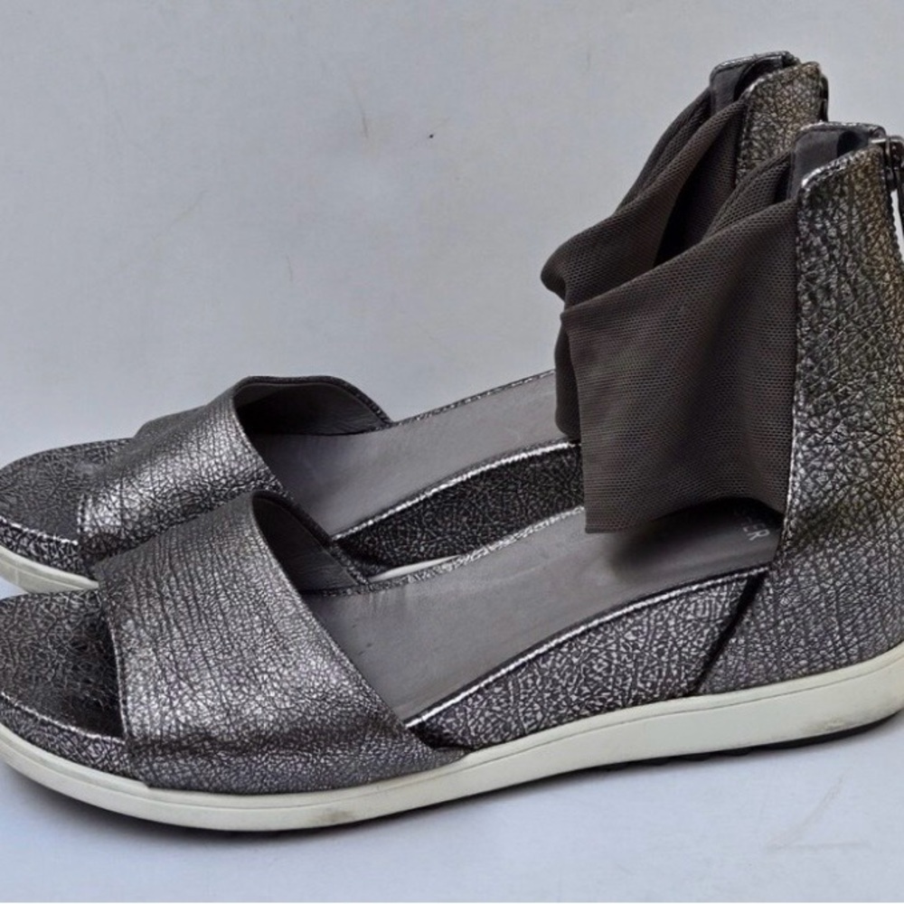 Eileen Fisher Metallic Black Sandals